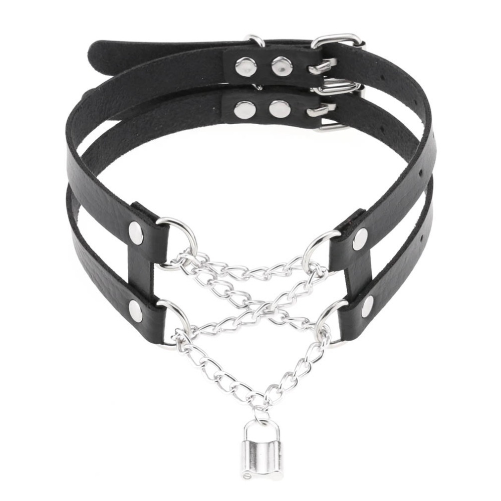 Bullet 69 - Chain Lock Choker - Zwart/Zwart